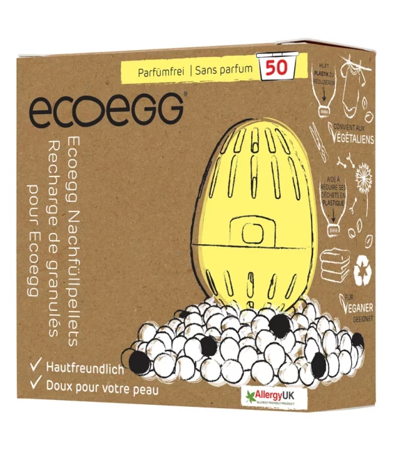 Ökologische Nachfüllpellets für Wasch-Ei Parfümfrei - EcoEgg