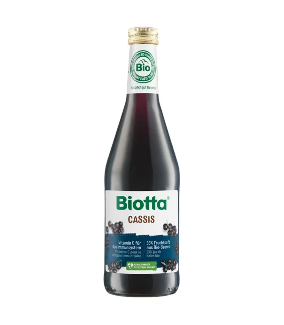 Jus de cassis avec extrait d'infusion & jus d'agave BIO - 500ml - Biotta