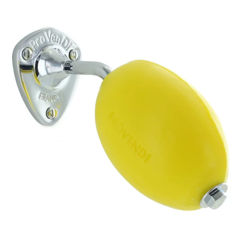 Savon rotatif jaune citron & pomme avec porte-savon chrome - 290g - Provendi