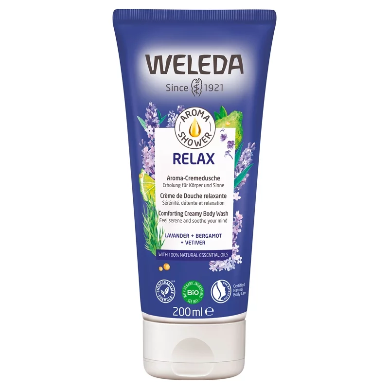 Aroma-Cremedusche Relax Lavendel & Vetiver BIO - 200ml - Weleda