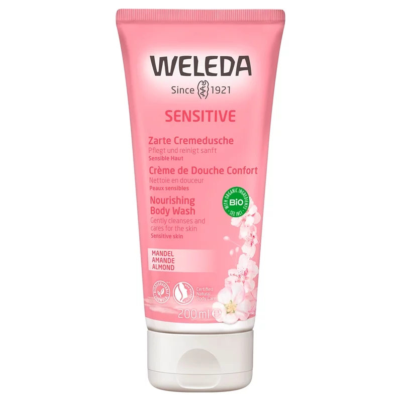 Zarte BIO-Cremedusche Sensitiv Mandel - 200ml - Weleda