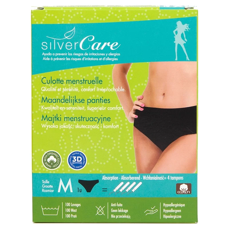 Culotte menstruelle Taille M 36-38 flux léger-fort - Silvercare