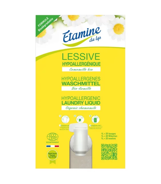 Lessive liquide hypoallergénique écologique camomille - 10kg Etamine du Lys