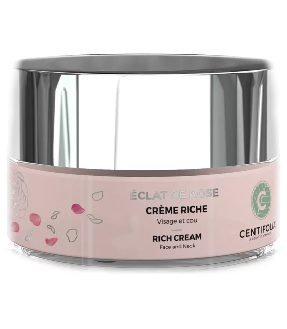 Crème riche visage & cou BIO rose & vitamine C - 50ml - Centifolia