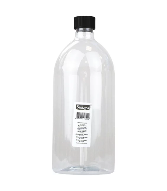 Runde transparente Plastikflasche 1l mit Verschluss - Starwax The fabulous