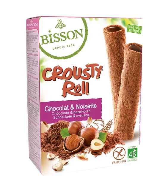 BIO-Crousty Roll gefüllt mit Schokolade & Haselnuss - 125g - Bisson