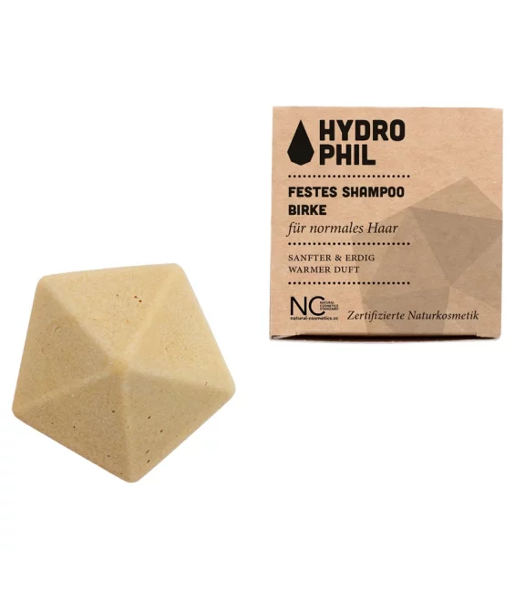 Natürliches festes Shampoo normales Haar Birke - 50g - Hydrophil