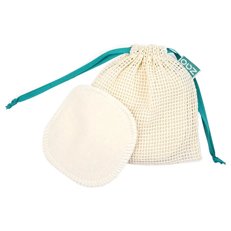 Cotons démaquillants lavables avec filet BIO - 5 pièces - Zao