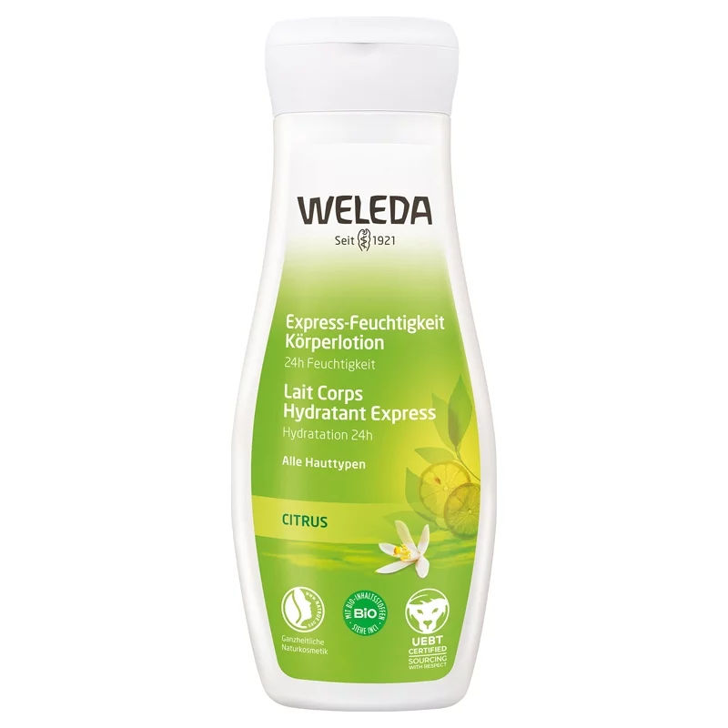 Express-Feuchtigkeit BIO-Körperlotion Citrus - 200ml - Weleda