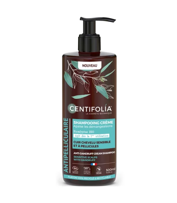 Shampooing crème antipelliculaire BIO eucalyptus - 500ml - Centifolia