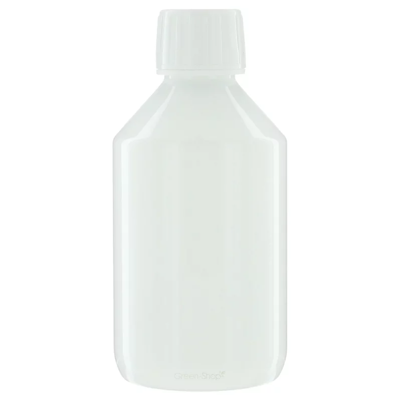 Bouteille en plastique blanc 250ml avec bouchon à vis - Aromadis