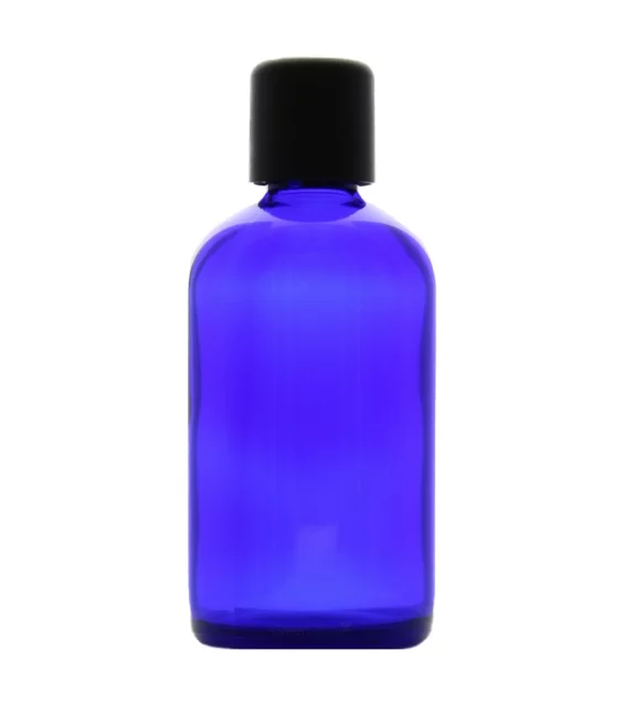 Blaue Glasflasche 100ml mit Tropfspitze - Aromadis