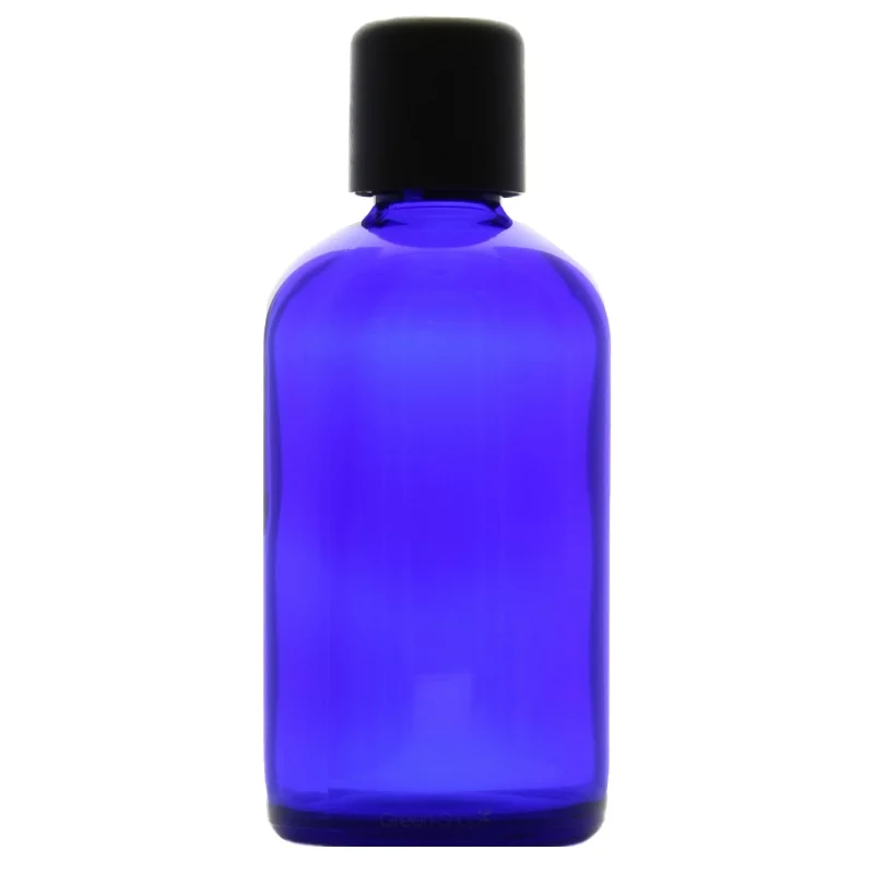 Flacon en verre bleu 100ml avec bouchon codigoutte - Aromadis