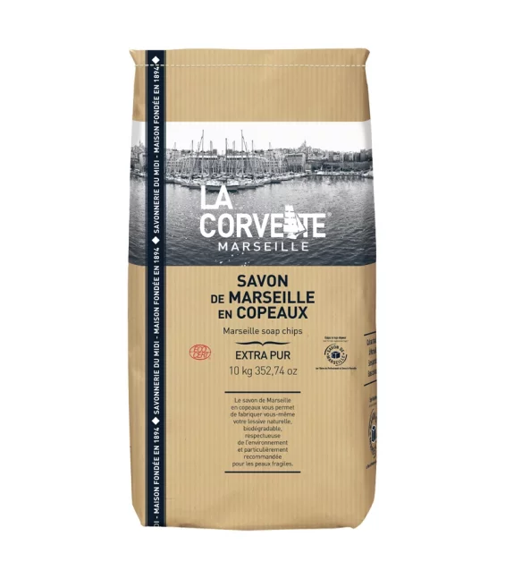 Copeaux de savon de Marseille blanc extra pur - 10kg - La Corvette