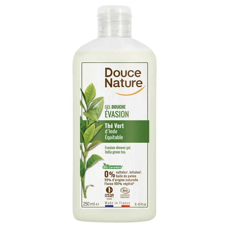 Gel douche évasion BIO thé vert - 250ml - Douce Nature