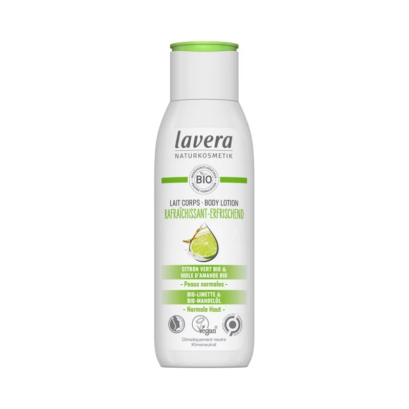 Lait corps rafraîchissant BIO citron vert & amande - 200ml - Lavera