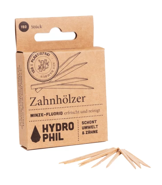 Bambus Zahnhölzer Minze & Fluorid - 150 Stück - Hydrophil