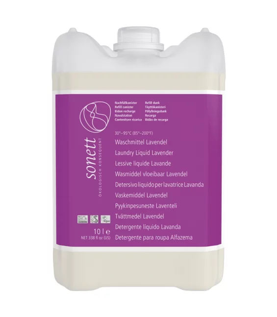 Lessive liquide écologique lavande - 135 lavages - 10l - Sonett﻿