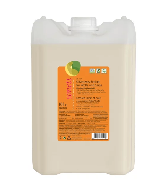 Öko Olivenflüssigwaschmittel für Wolle & Seide Lavandel - 10l - Sonett