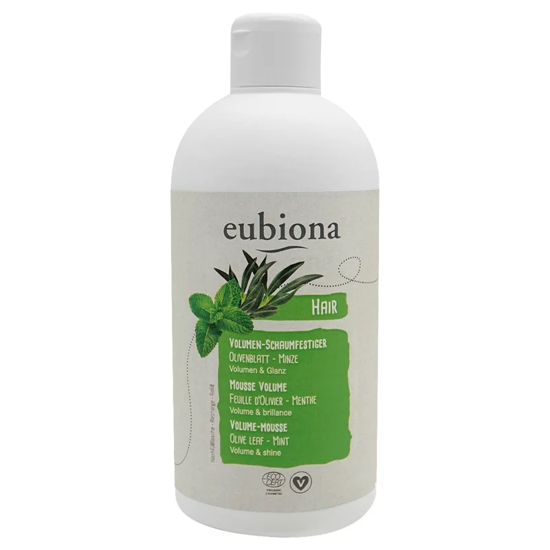 Mousse volume BIO feuille d'olivier & menthe - 500ml - Eubiona