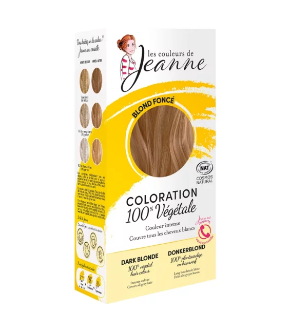 Pflanzen-Haarfarbe Pulver Dunkelblond - 2x50g - Les couleurs de Jeanne