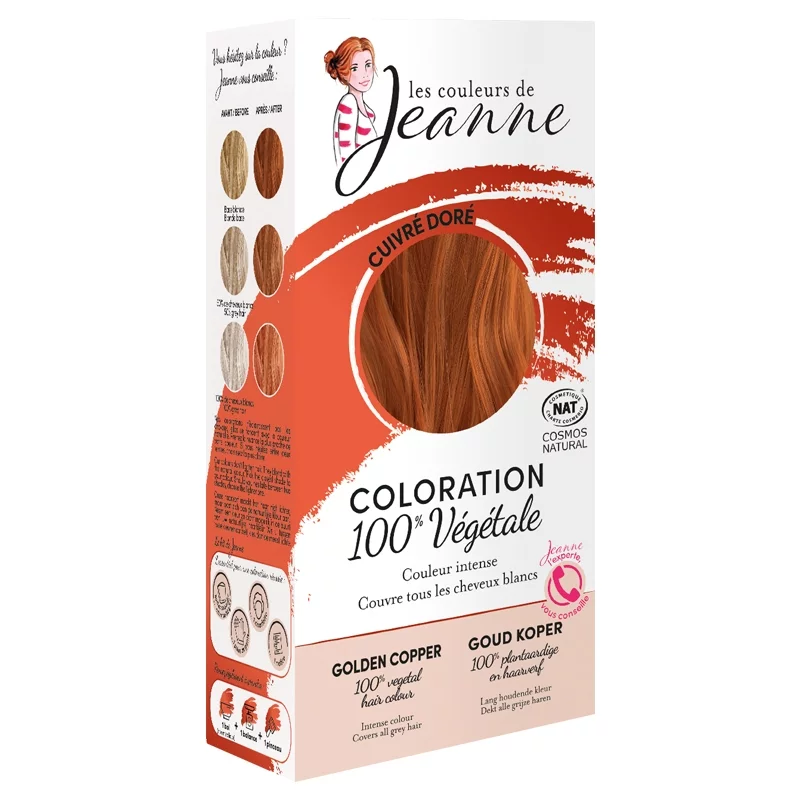 Poudre colorante végétale cuivré doré - 2x50g - Les couleurs de Jeanne