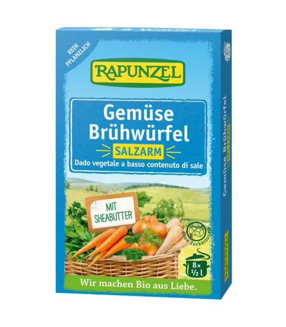 BIO-Gemüse-Brühwürfel salzarm - 8 Würfel - Rapunzel