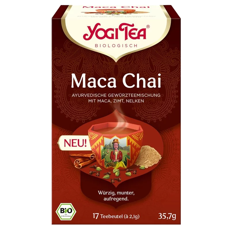 BIO-Gewürztee mit Maca, Zimt & Nelken - Maca Chai - Yogi Tea