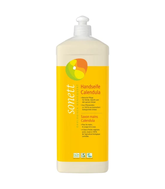 Öko flüssige Seife für Hände, Gesicht & Körper Calendula - 1l - Sonett﻿