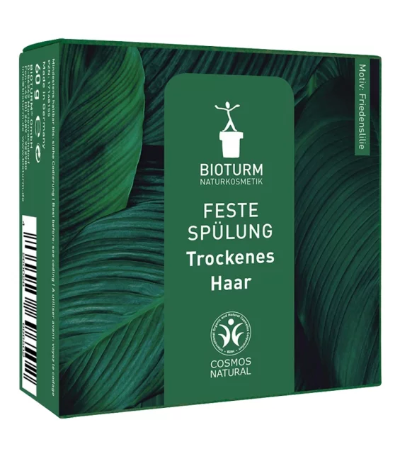 Après-shampooing solide cheveux secs & abîmés naturel coco - 60g - Bioturm
