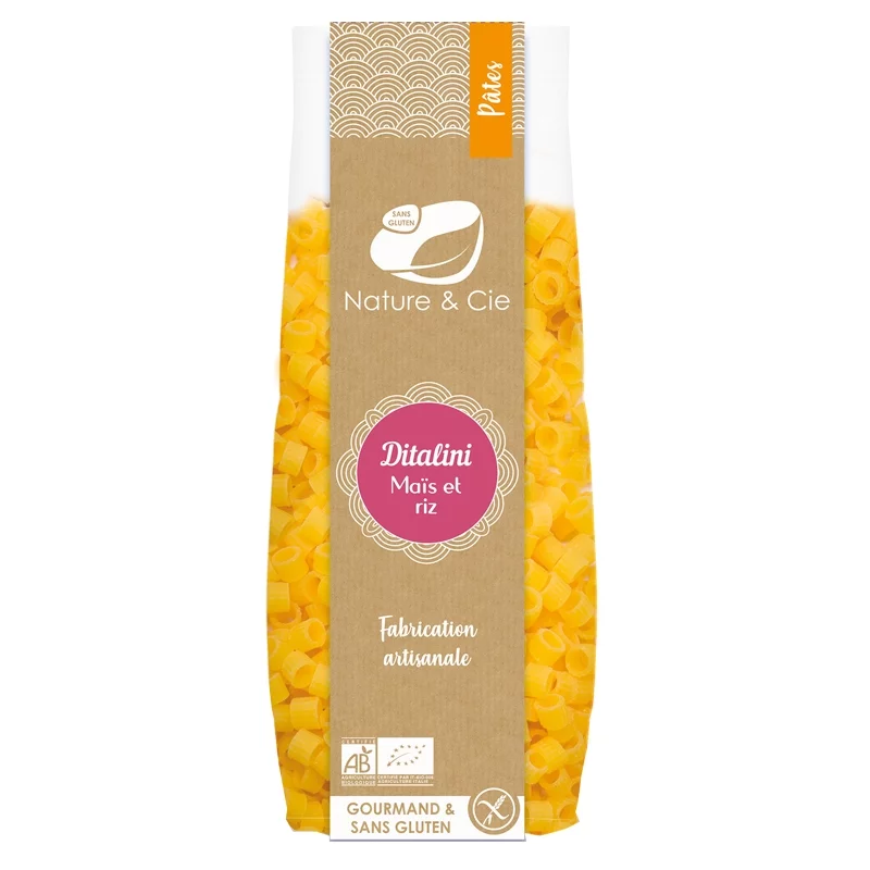 Ditalini au maïs & riz BIO - 250g - Nature&Cie