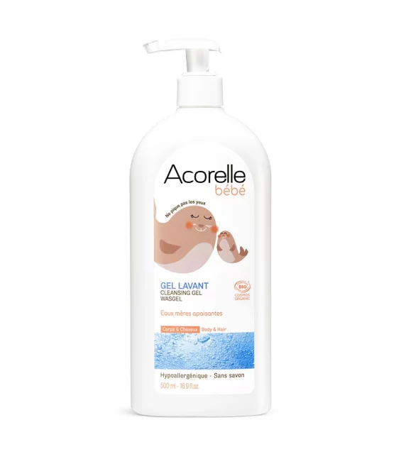 Gel lavant corps & cheveux bébé BIO Eaux Mères - 500ml - Acorelle