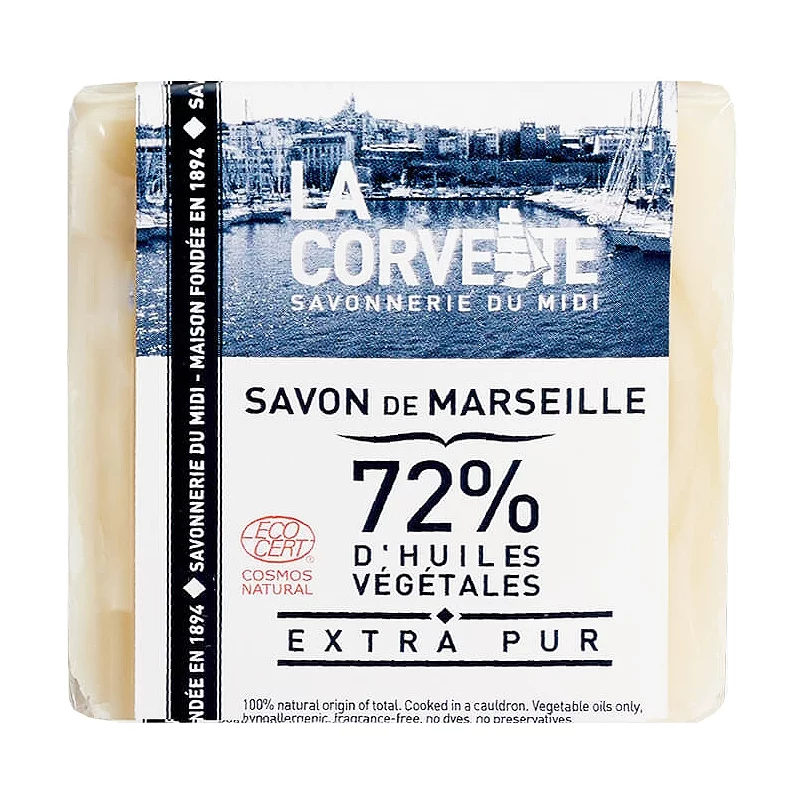 Extra reine weisse Marseiller Seife - Folie - 200g - La Corvette