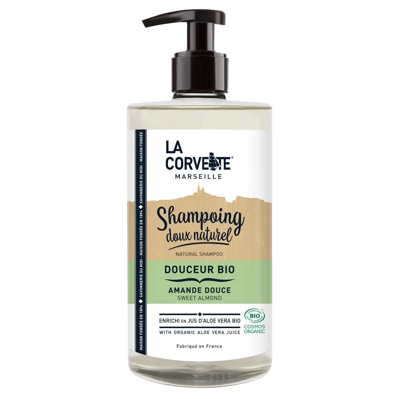 Sanftes BIO-Shampoo Süssmandel - 500ml - La Corvette