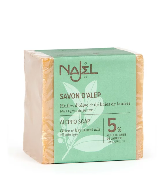 Savon d'Alep olive & 5% laurier - 190g - Najel