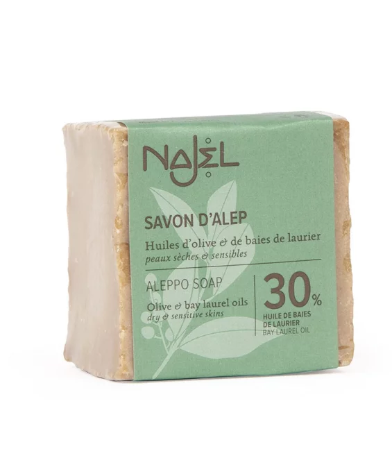 Aleppo Seife mit Olive & 30% Lorbeer - 185g - Najel