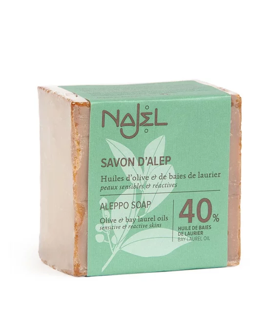 Savon d'Alep olive & 40% laurier - 185g - Najel