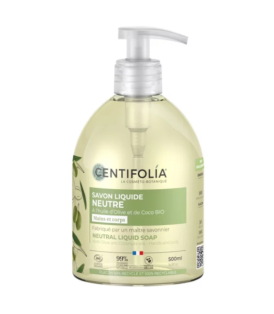 Savon liquide neutre BIO olive & coco - 500ml - Centifolia