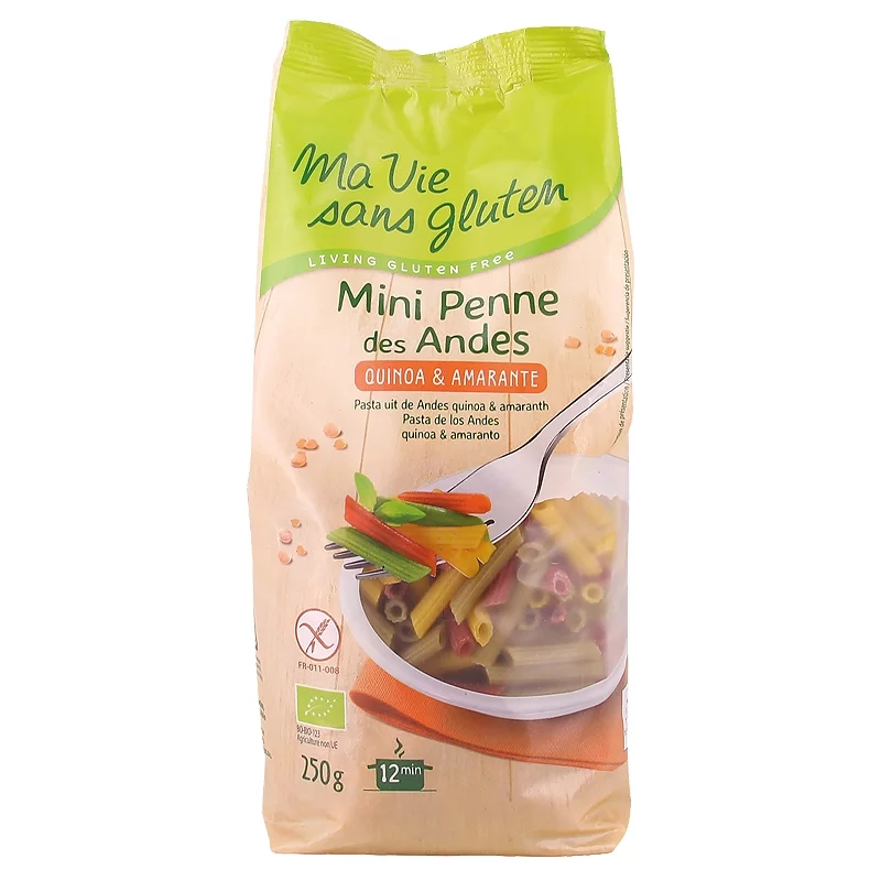 Mini penne des Andes BIO - 250g - Ma vie sans gluten