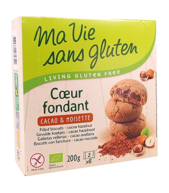 BIO-Kekse Cœur fondant Kakao & Nuss - 200g - Ma vie sans gluten