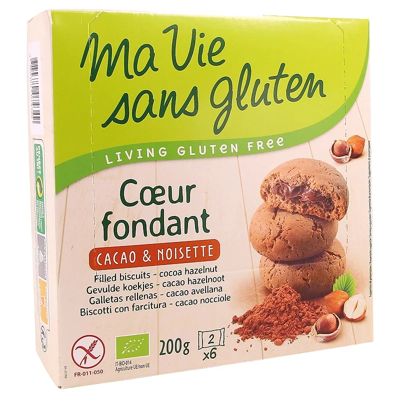 BIO-Kekse Cœur fondant Kakao & Nuss - 200g - Ma vie sans gluten