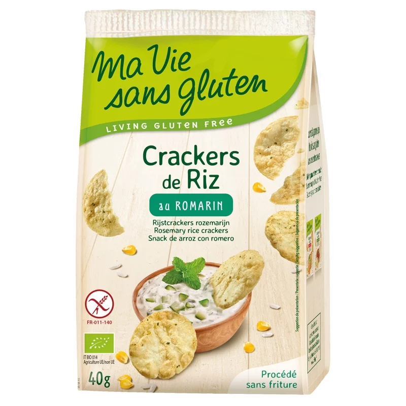 BIO-Reiscracker mit Rosmarin - 40g - Ma vie sans gluten