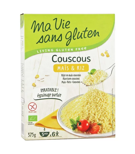 Couscous au maïs & riz BIO - 375g - Ma vie sans gluten