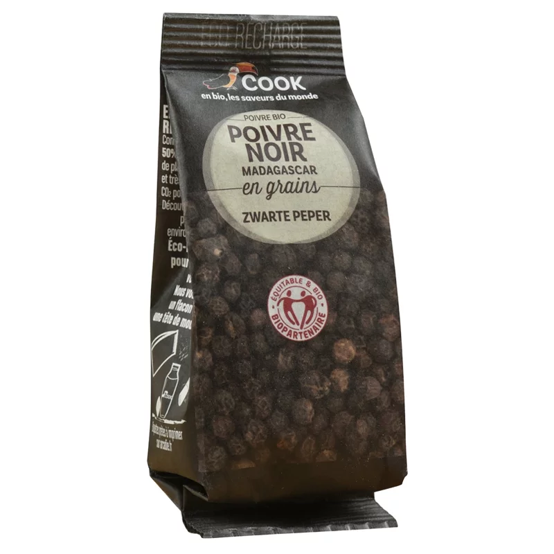 Recharge Poivre noir en grains BIO - 50g - Cook