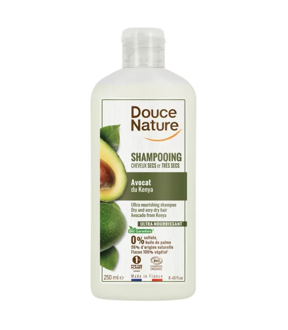 Shampooing nourrissant cheveux secs BIO avocat - 250ml - Douce Nature
