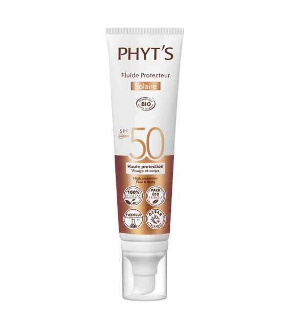 Fluide protecteur solaire visage & corps BIO IP 50 vitamine E - 100ml Phyt's