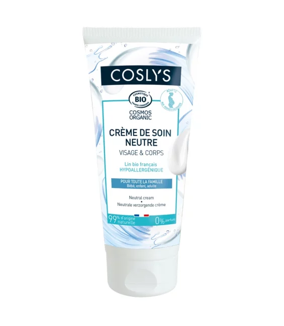 Crème de soin neutre visage & corps BIO sans parfum - 200ml - Coslys
