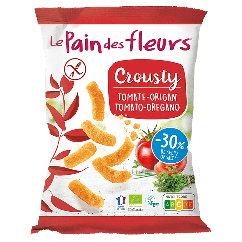 Crousty tomate & origan BIO - 75g - Le pain des fleurs