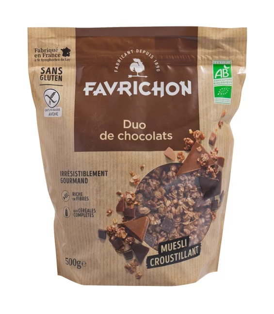 Müesli croustillant duo de chocolats BIO - 500g - Favrichon