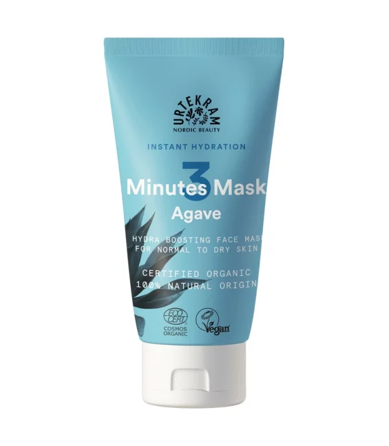 Masque visage hydratant 3 minutes BIO agave - 75ml - Urtekram